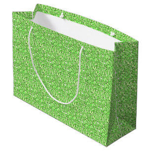 Druzy crystal - peridot green ラージペーパーバッグ