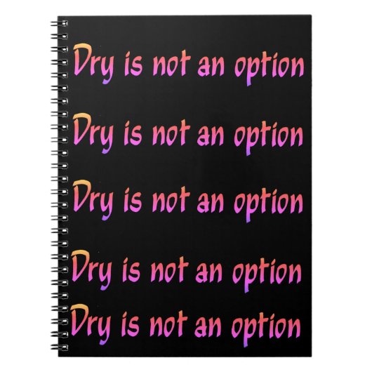 Dryはオプション文字 ノートブック (正面)