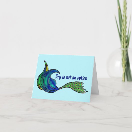 Dryはノートカードの鮮やかな緑のオプションではない サンキューカード (正面)