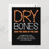 DRY BONES CHRISTIANハロウィーンの挨拶 ポストカード (正面/裏面)