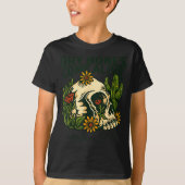 Dry Bones Come Alive Christian Skeleton Floral Eze Tシャツ (正面)