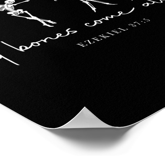 Dry Bones Come Alive Dancing Ballet Skeleton Ezeki ポスター (角)