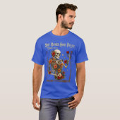 Dry Bones Come to Life Funny Skeleton Floral Chris Tシャツ (正面フル)
