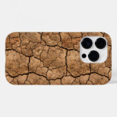Dry Cracked Earth Texture iPhone Case Case-Mate iPhoneケース (裏面 (横))