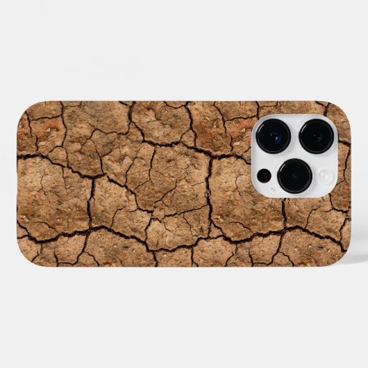 Dry Cracked Earth Texture iPhone Case Case-Mate iPhoneケース (裏面 (横))