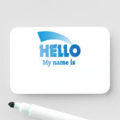 Dry Erase Blue Gradient Hello My Name: 名札 (インサイチュ)