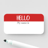 Dry Erase Helloカスタマイズ可能な再利用可能モダン 名札 (インサイチュ)