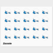 Dry Is Not An Option blue mermaid tail stickers ラウンドシール (シート)