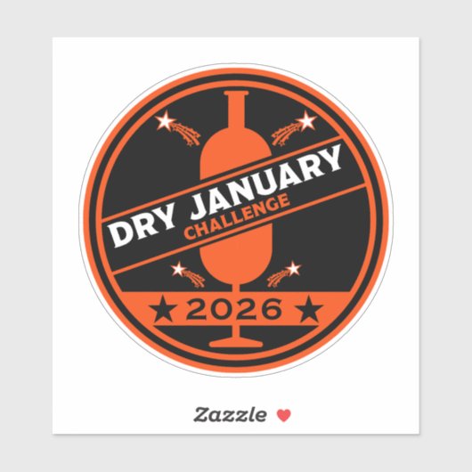 Dry January チャレンジを応援 シール (シート)