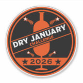 Dry January Challenge Encouragement シール (正面)