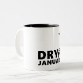 Dry january, één maand geen alcohol te drinken ツートーンマグカップ (正面左)