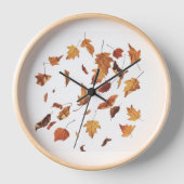 Dry leaves falling  壁時計 (正面)