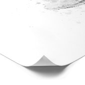 Dry Martini Cocktail Wall Art Print (Grey Edition) ポスター (角)