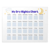 Dry Nights Sticker Chart: Bedwetting Tracker, Pott ノートパッド (正面)