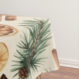 Dry Oranges Cinnamon Sticks Fir Branches テーブルクロス