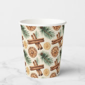 Dry Oranges Cinnamon Sticks Fir Branches 紙コップ (裏面)