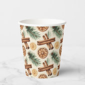 Dry Oranges Cinnamon Sticks Fir Branches 紙コップ (正面)