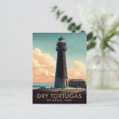 Dry Tortugas National Park Vintage Lighthouse ポストカード (スタンド正面)