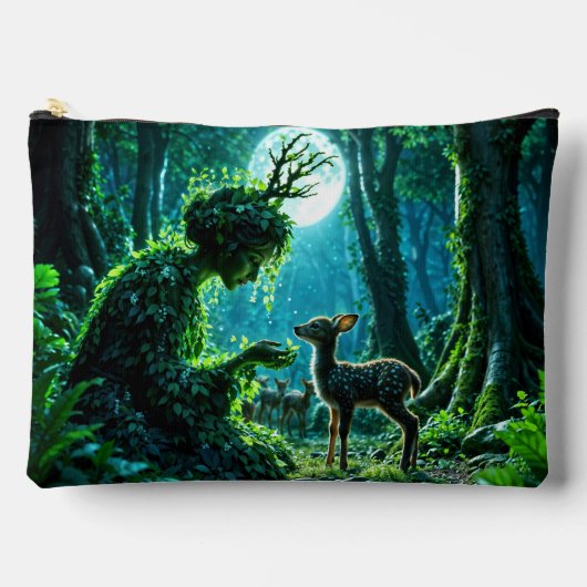 Dryad queen of the enchanted forest at night art アクセサリーポーチ (正面)