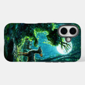 Dryad queen of the enchanted forest at night art Case-Mate iPhoneケース (裏面 (横))