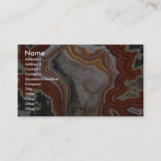 Dryheadの瑪瑙の写真 名刺 (正面)