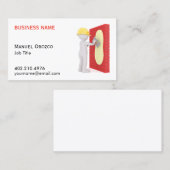 Drywallインストーラー漫画建築 名刺 (正面/裏面)