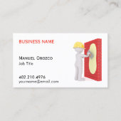 Drywallインストーラー漫画建築 名刺 (正面)