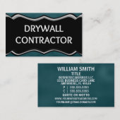 Drywall請負業者エレガント名プレート 名刺 (正面/裏面)