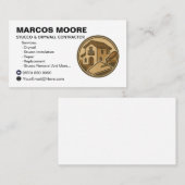 Drywall and Stucco Business Card Template Plaster 名刺 (正面/裏面)