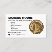 Drywall and Stucco Business Card Template Plaster 名刺 (正面)