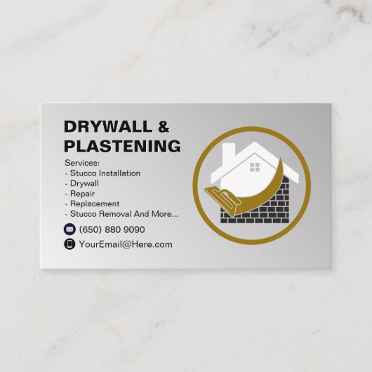 Drywall Business Card Plaster 名刺 (正面)