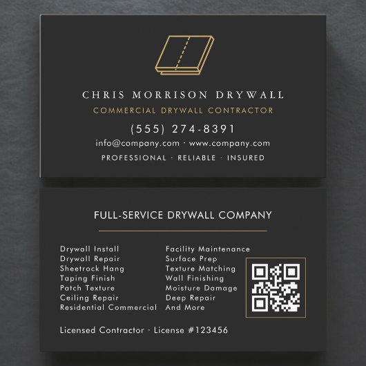 Drywall Company QR Code 名刺