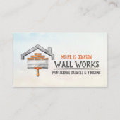 Drywall Plastering Services Watercolor art 名刺 (正面)