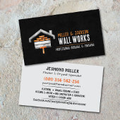 Drywall Plastering Services Watercolor art 名刺