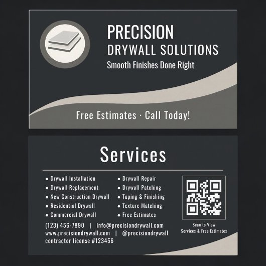Drywall QR Code Professional 名刺
