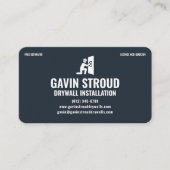 Drywall Specialist Modern Charcoal & Copper 名刺 (正面)