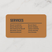 Drywall Specialist Modern Charcoal & Copper 名刺 (裏面)