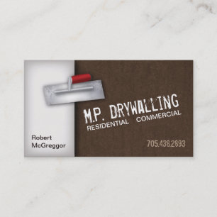 Drywallingの名刺-こて及びブラウンの質 名刺