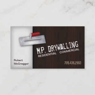 Drywallingの名刺-こて及び木質 名刺