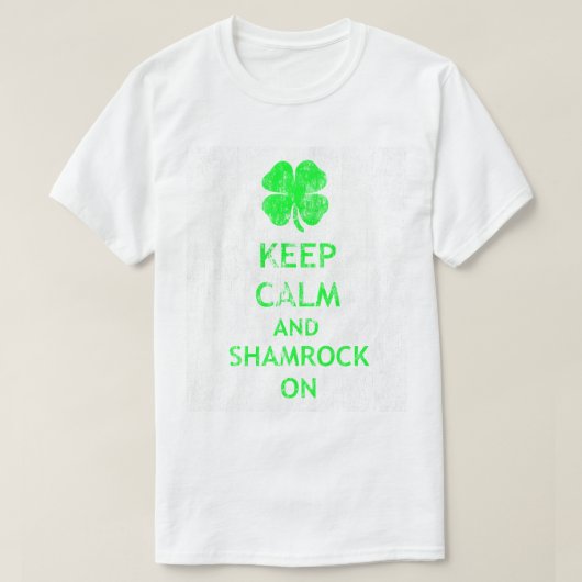 DS上保のCalmとShamrock Tシャツ (デザイン正面)