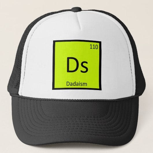 Ds - ダダイズム美術 化学元素記号周期表 キャップ (正面)
