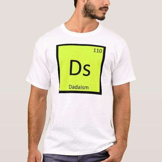 Ds – ダダイムアート化学周期表記号 tシャツ (正面)