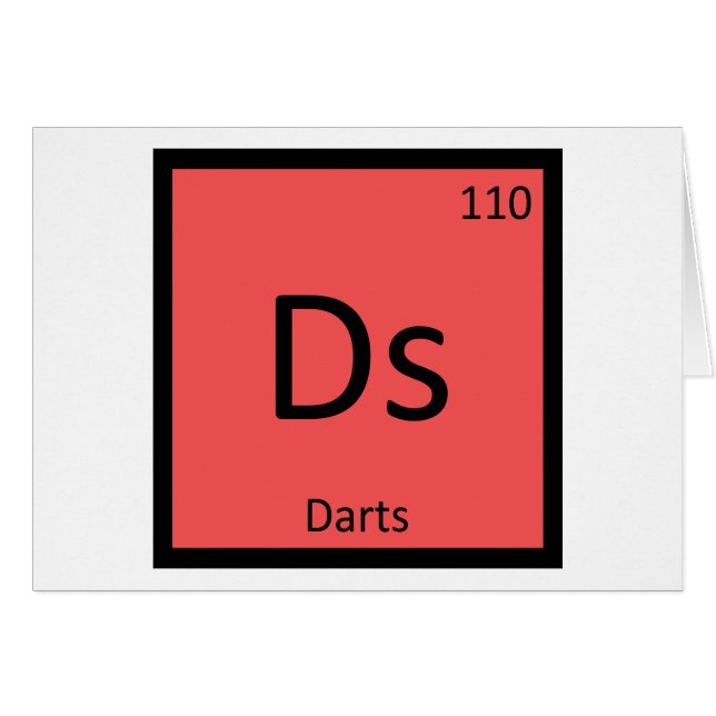 Ds - ダーツスポーツ 化学元素記号 (正面横)