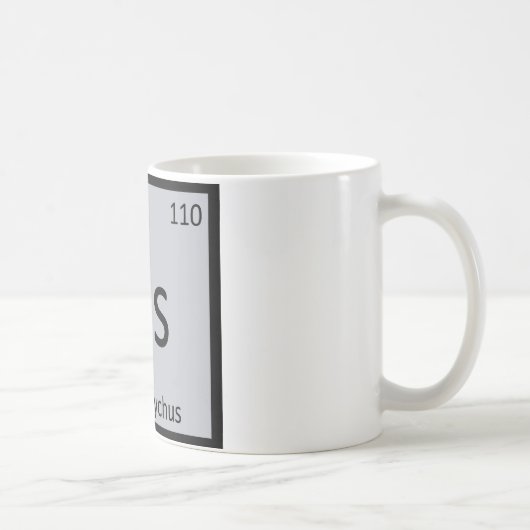 Ds - デイノニクス 恐竜 化学 周期表 コーヒーマグカップ (右)