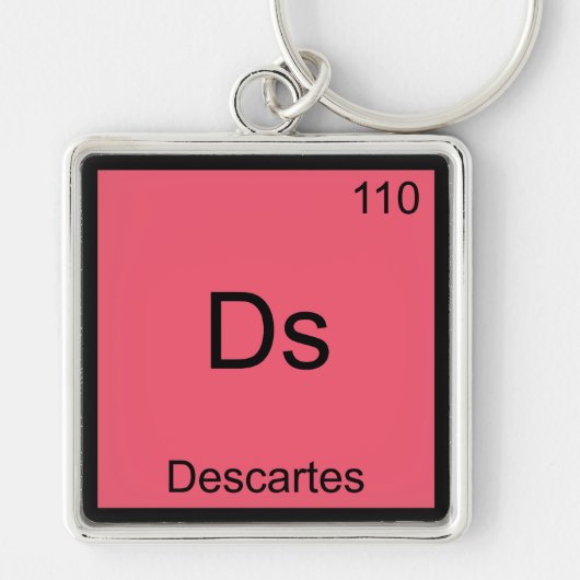 Ds - デカルト おもしろ化学元素記号Tシャツ キーホルダー (正面)