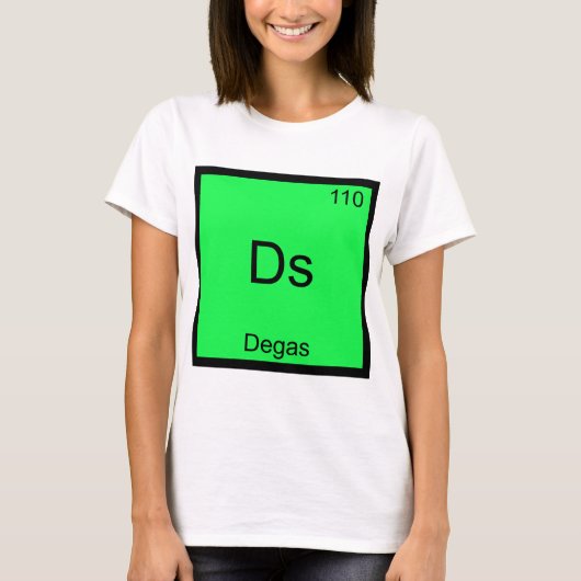 Ds - ドガ 楽しい化学元素記号Tシャツ Tシャツ (正面)