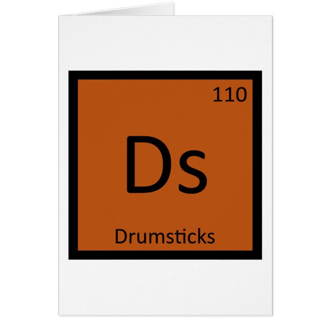 Ds -ドラムスティック化学の周期表記号 (正面)