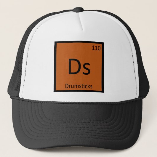 DS -ドラムスティック化学周期表記号 キャップ (正面)