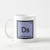 Ds - ドリル軍曹 化学元素記号Tシャツ コーヒーマグカップ (左)