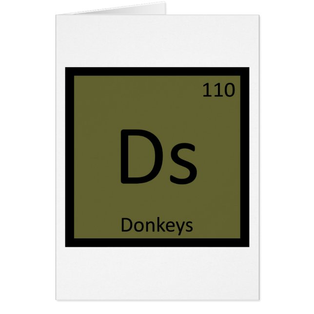 Ds – ロバ化学周期表要素 (正面)